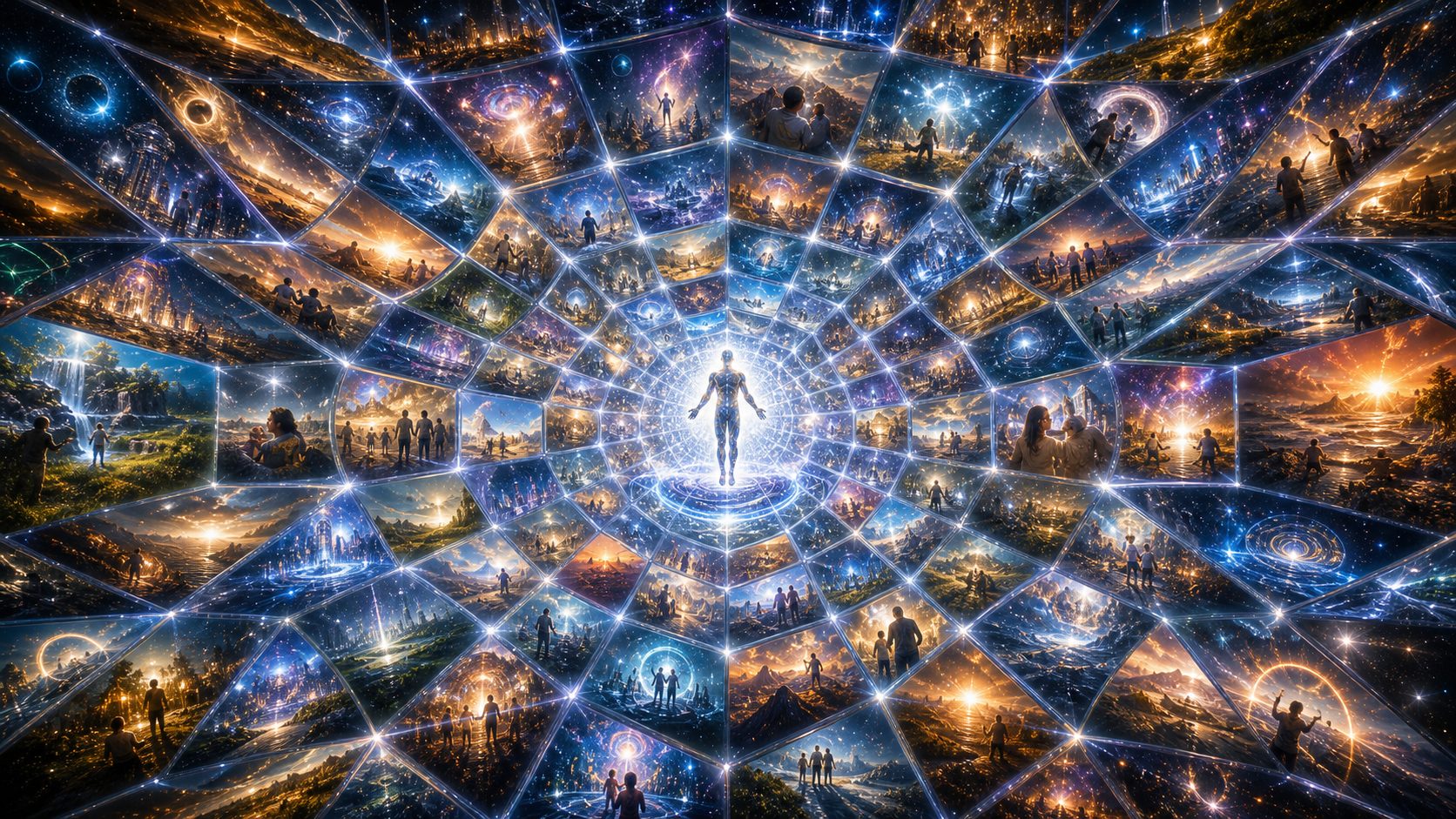 A luminous network of interlinked formulas and invention concepts
