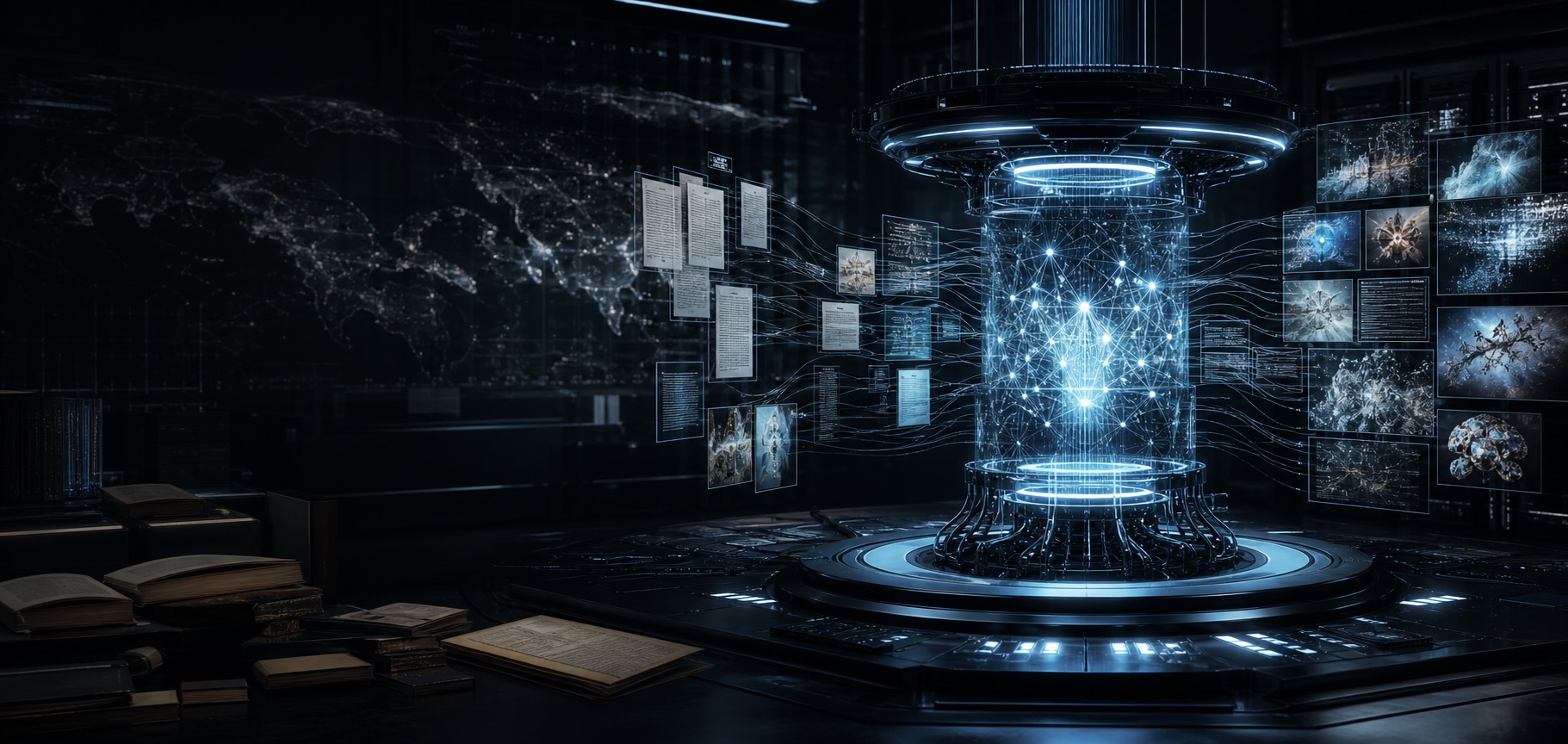 AI-generated visualization of W.N. AI as White Noise Inc.'s in-house LLM model
