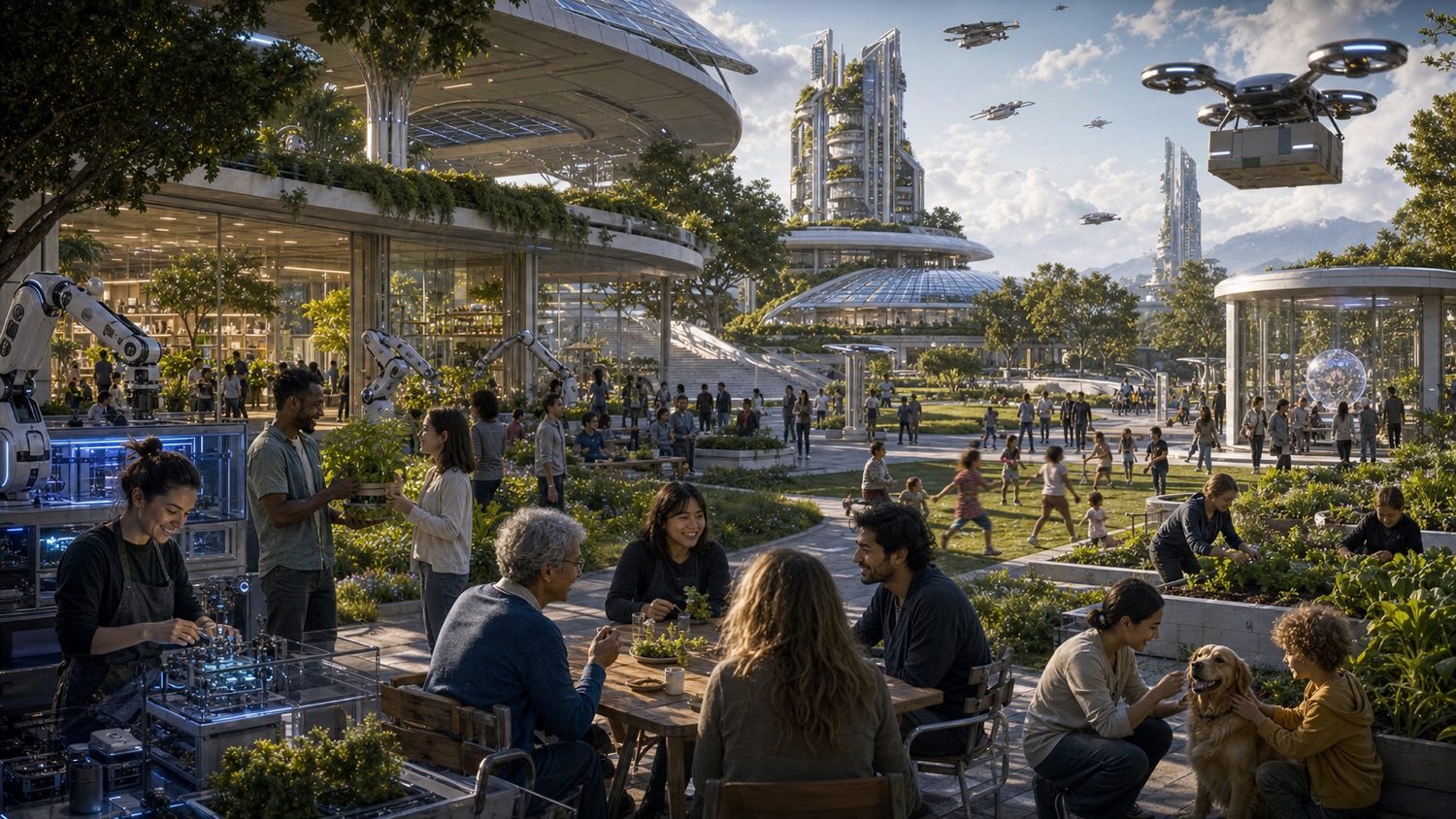 A future city organized around abundance