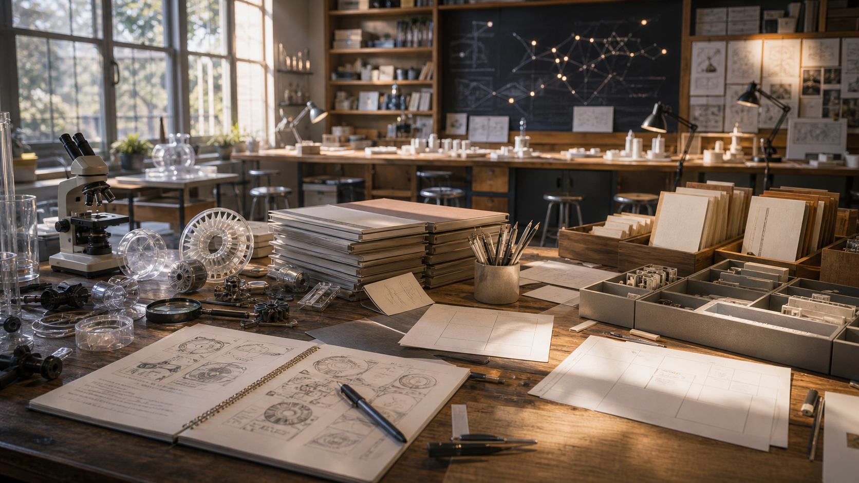 Academy Lab-to-Lesson Packets editorial art for WN Magazine