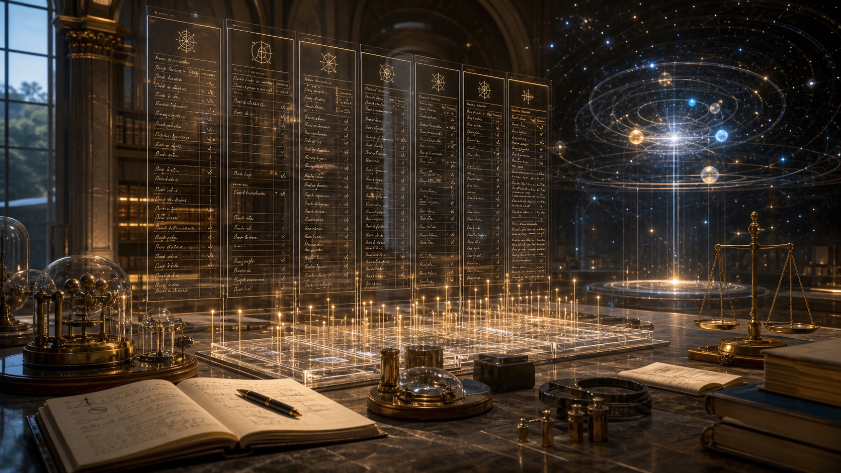 Assumption Ledgers for Totality Synthesis editorial art for WN Magazine