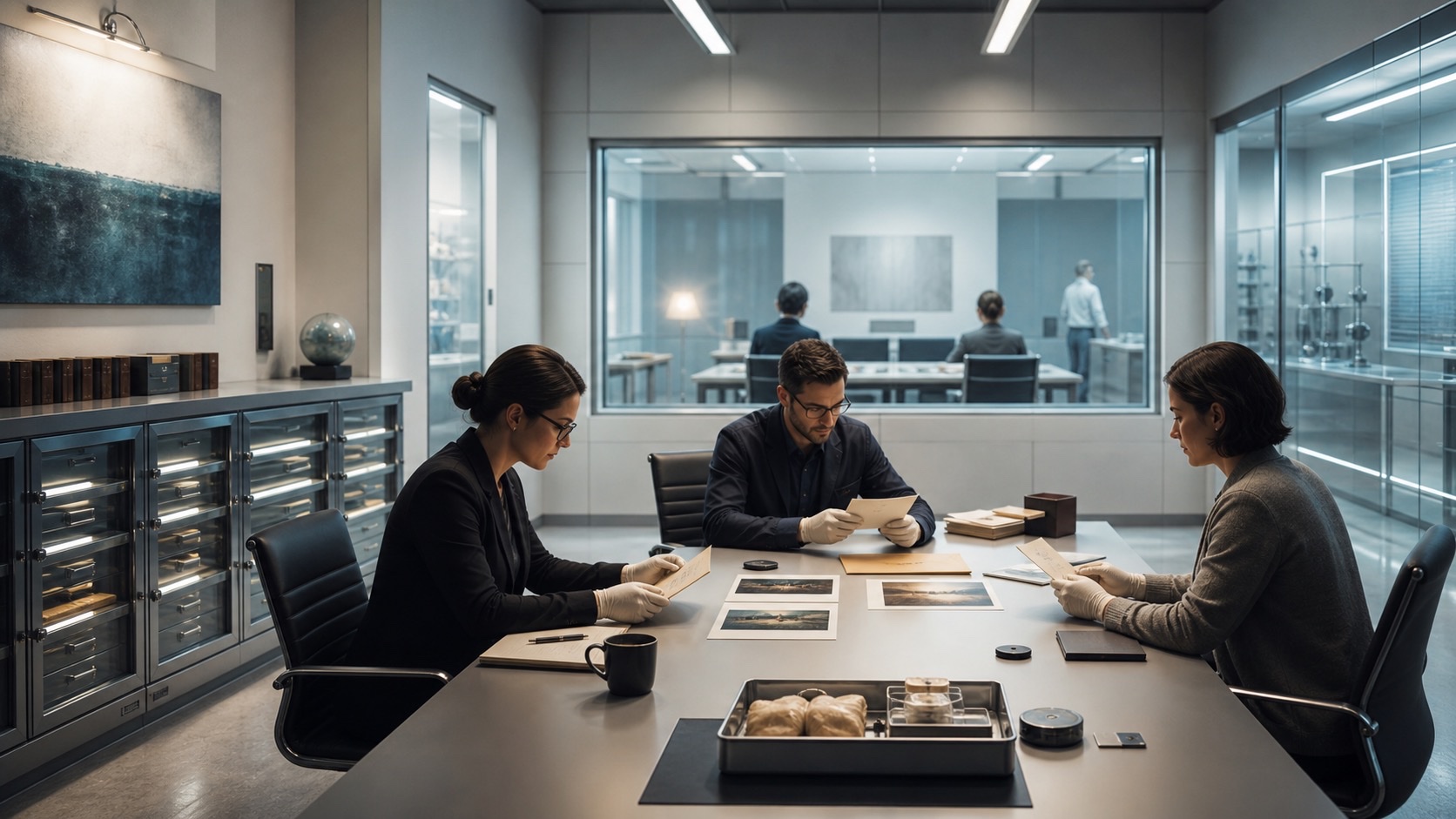 Audit Rooms for Remote Viewing Research editorial art for WN Magazine