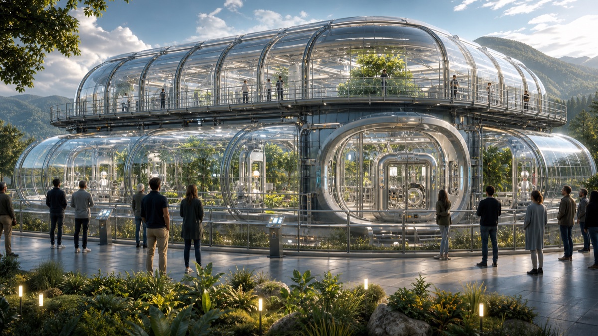 Biological Containment as Public Architecture editorial art for WN Magazine