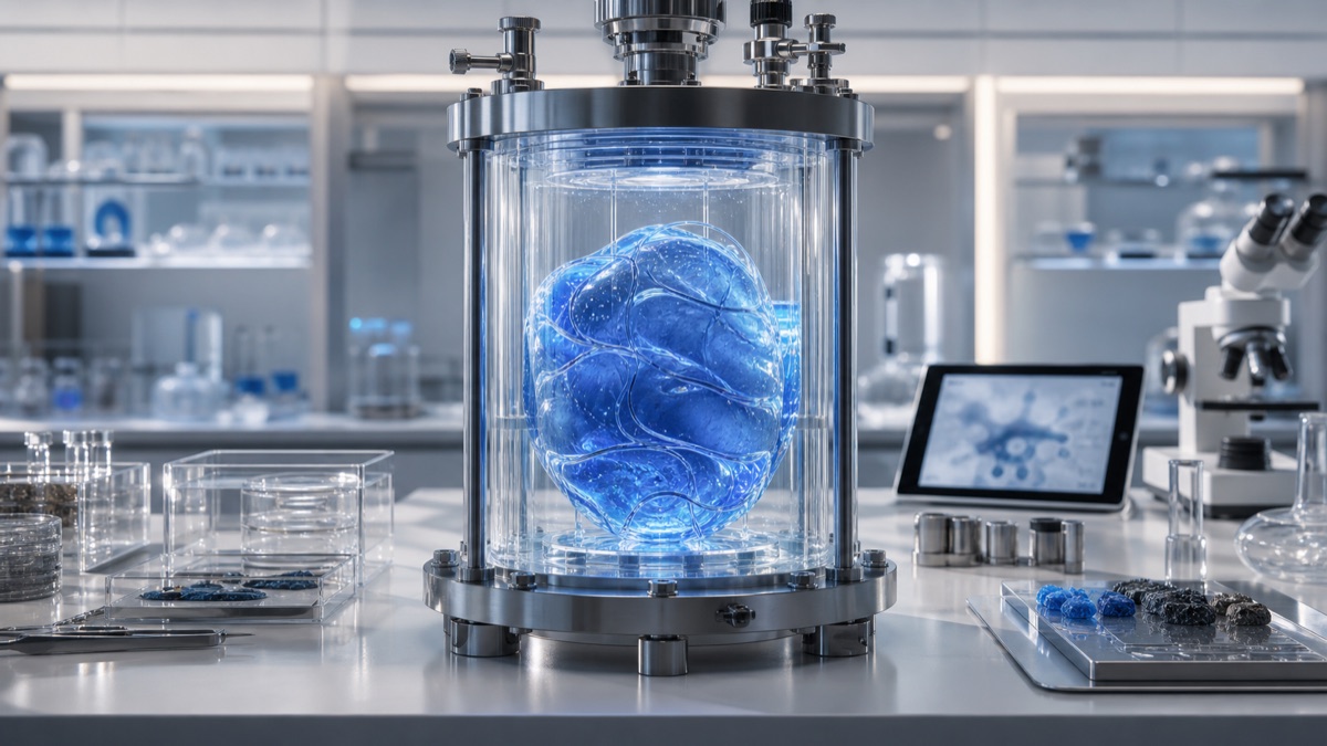 Blue Gue Containment as Design Language editorial art for WN Magazine