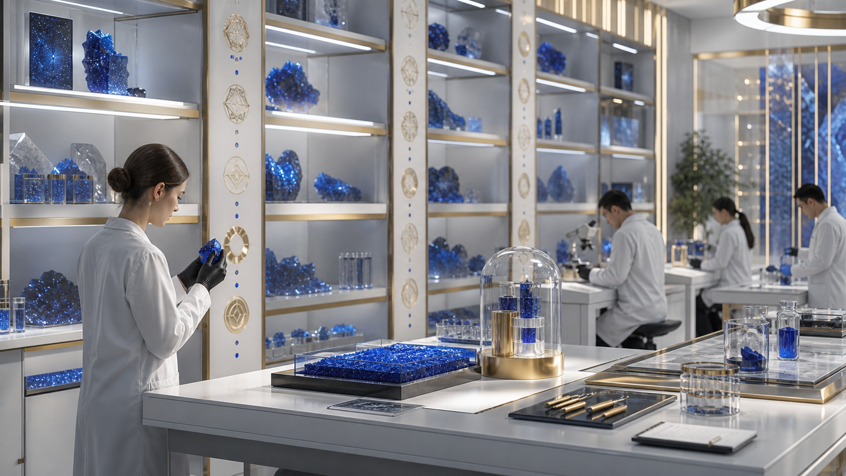 Blue Gue Retirement Shelves editorial art for WN Magazine