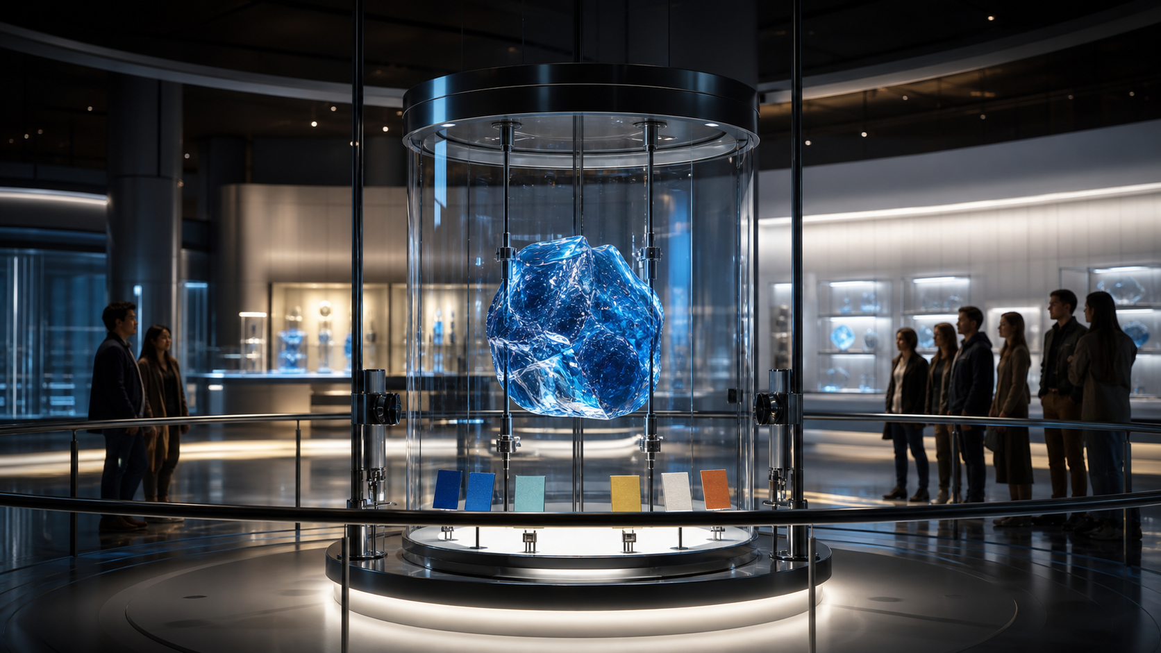 Blue Gue Sample Custody in Public editorial art for WN Magazine