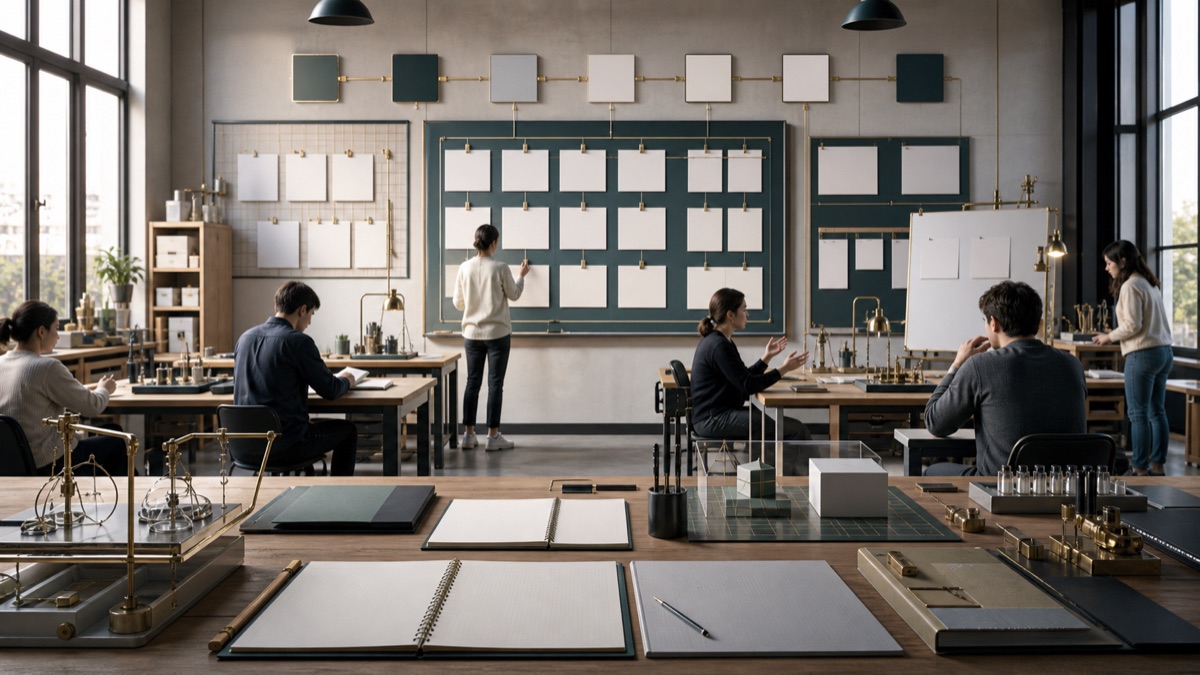 Classroom Null Hypotheses for WN University Roadmap editorial art for WN Magazine