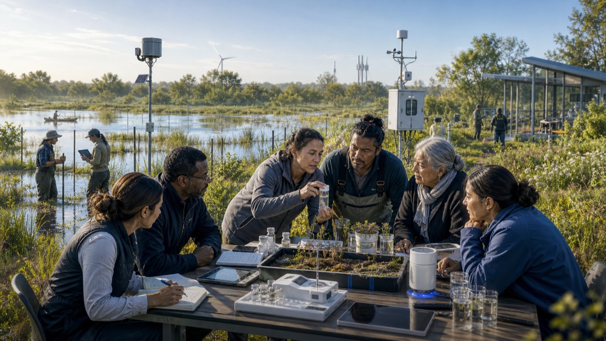 Climate Restoration With Local Witnesses editorial art for WN Magazine
