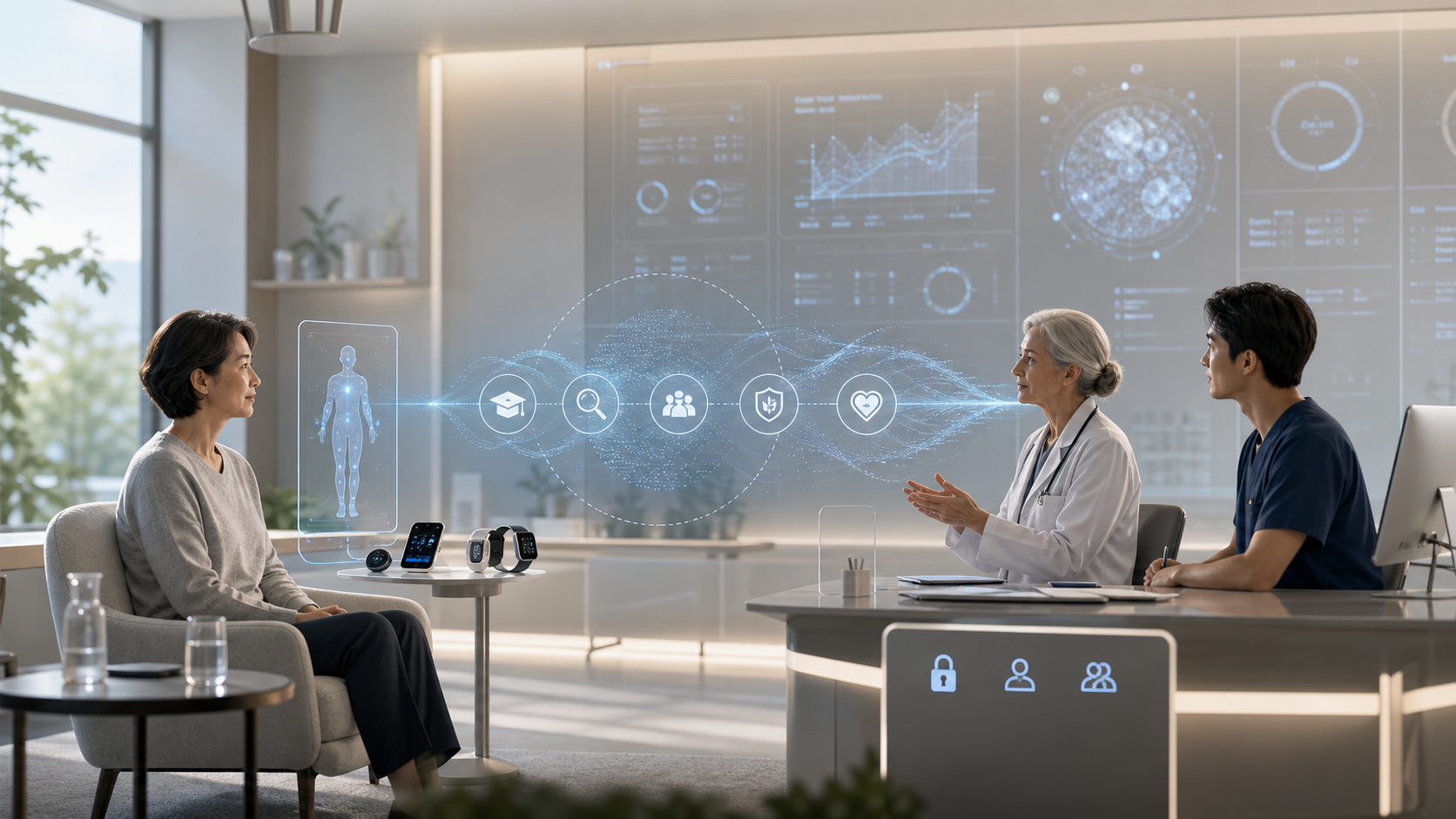 Clinic Language for Digital Medicine Boundaries editorial art for WN Magazine