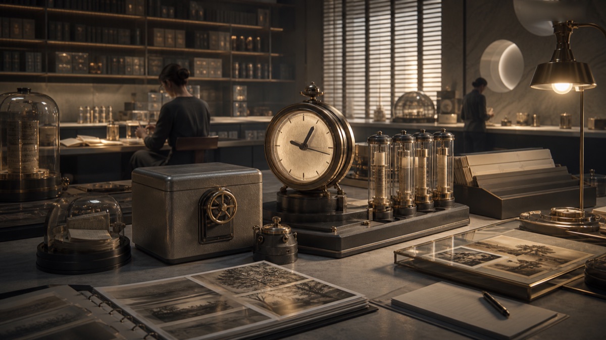 Continuity Record Expiry Clocks editorial art for WN Magazine