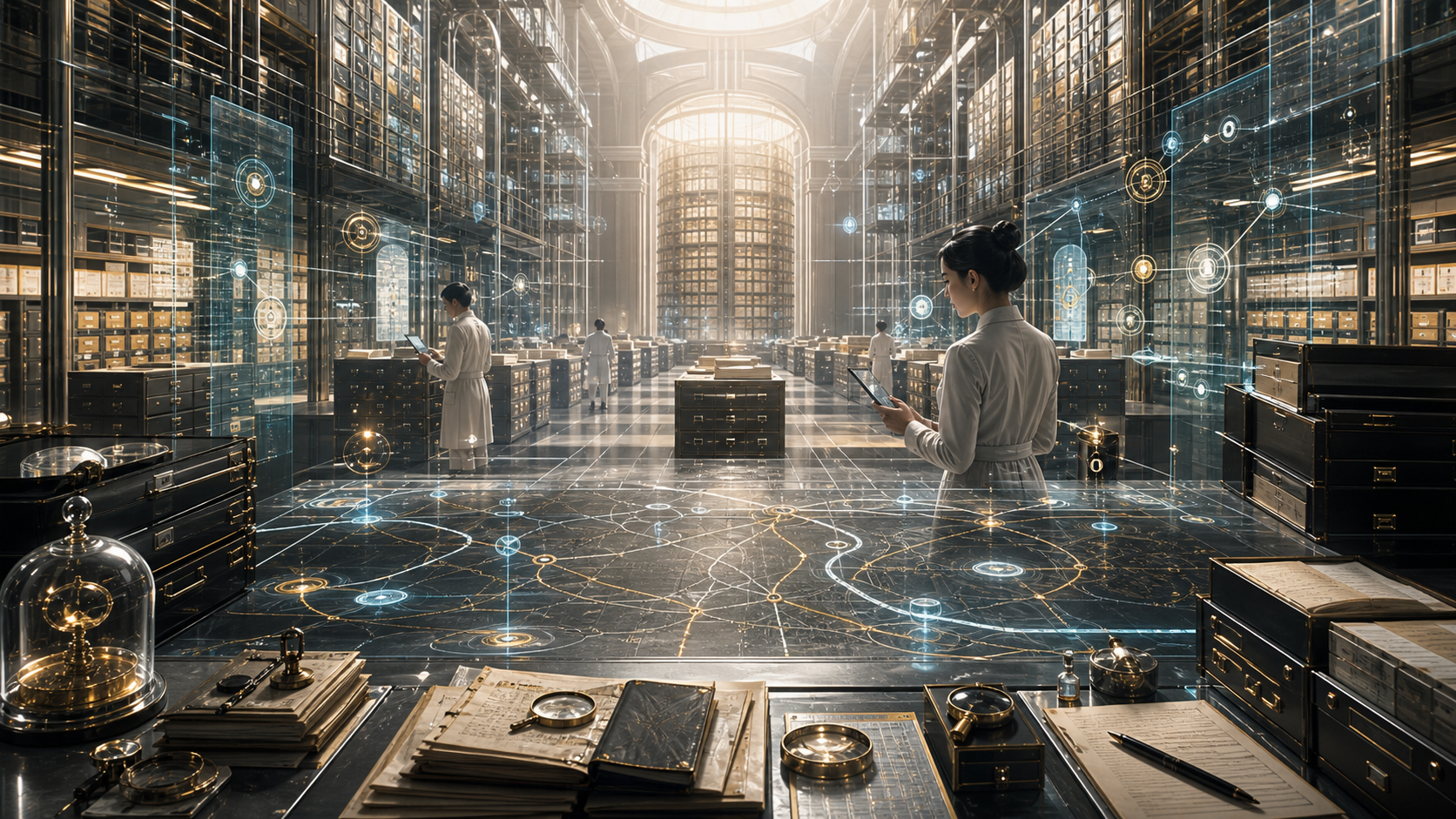 Custody Maps for Total Libraries editorial art for WN Magazine
