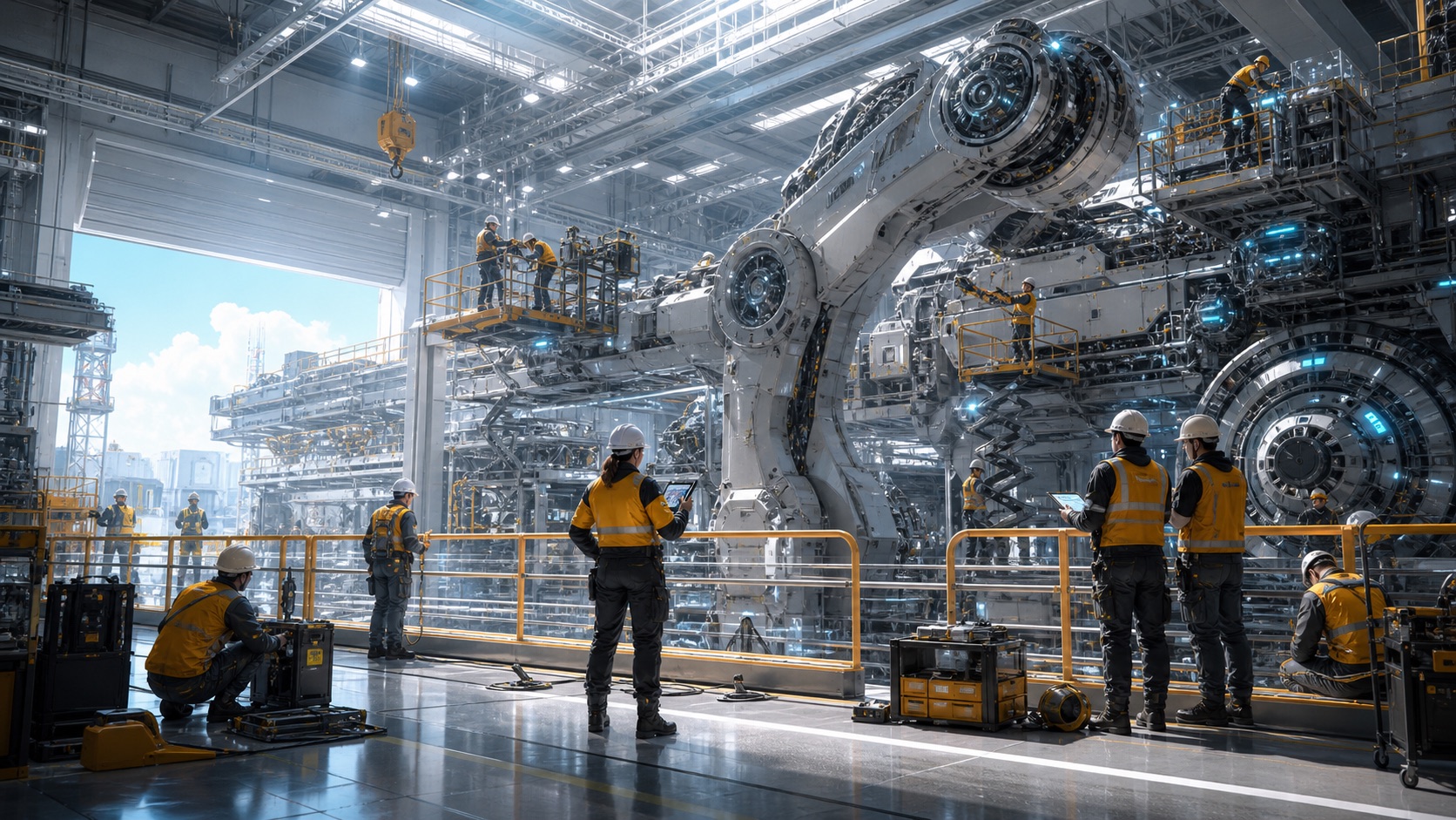 Downtime Charters for Superfactories editorial art for WN Magazine