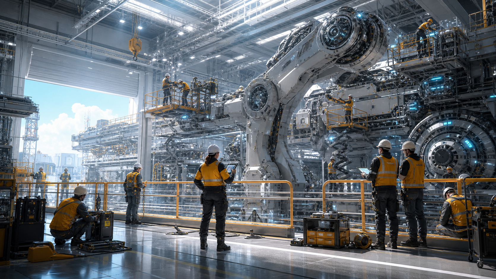 Downtime Charters for Superfactories editorial art for WN Magazine