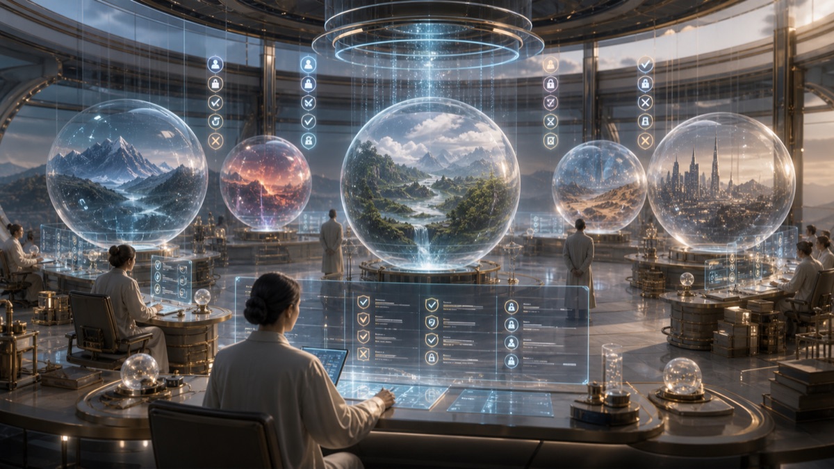 Engineered Worlds Before Launch editorial art for WN Magazine