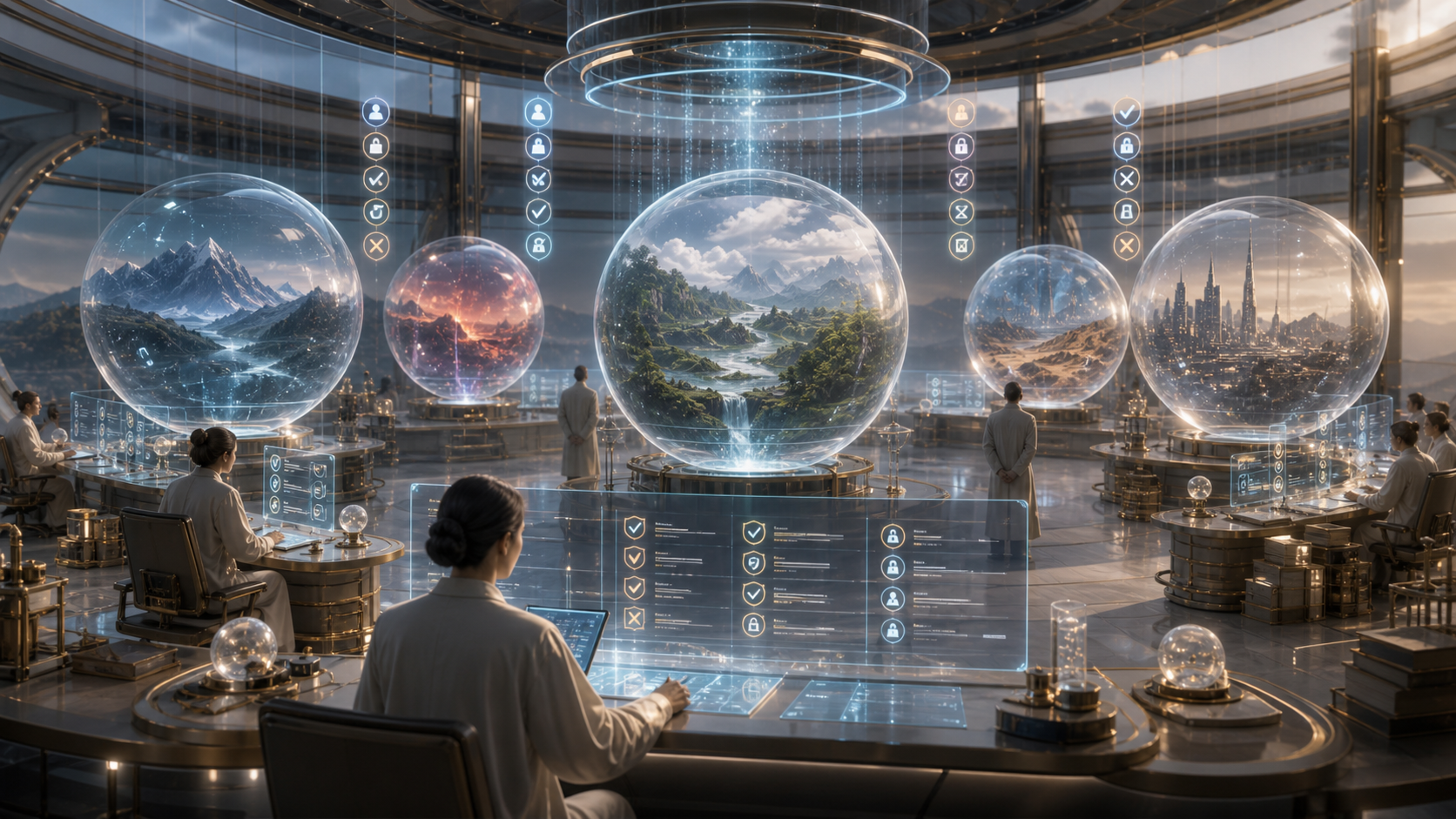 Engineered Worlds Before Launch editorial art for WN Magazine