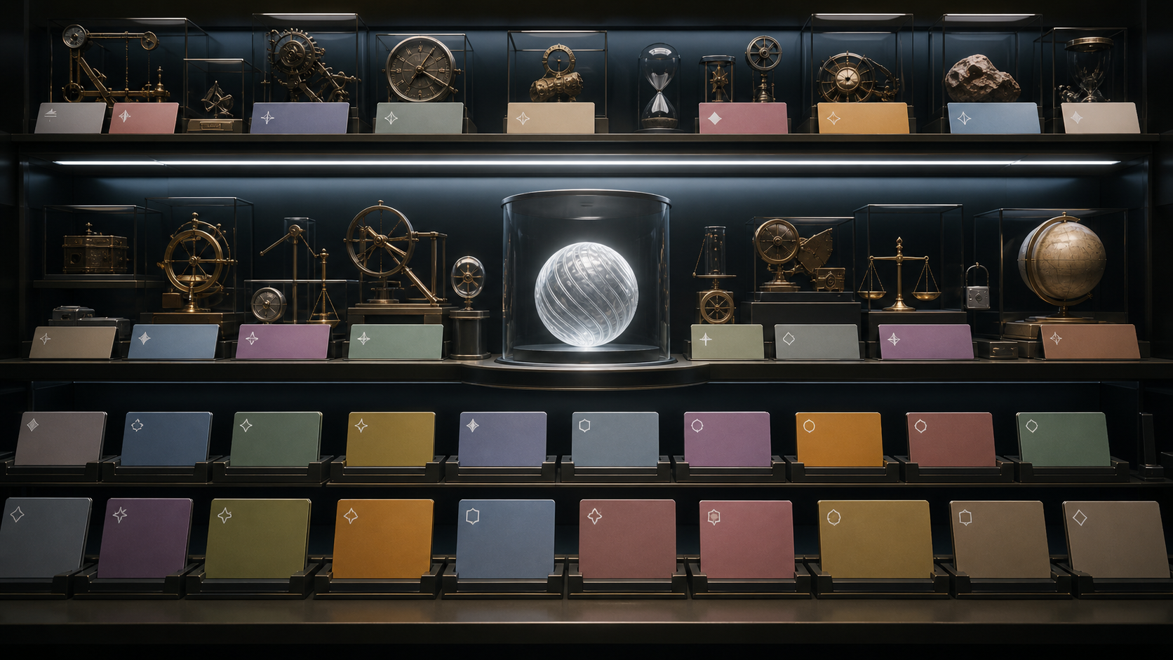 Evidence Shelves for Supermax Language editorial art for WN Magazine