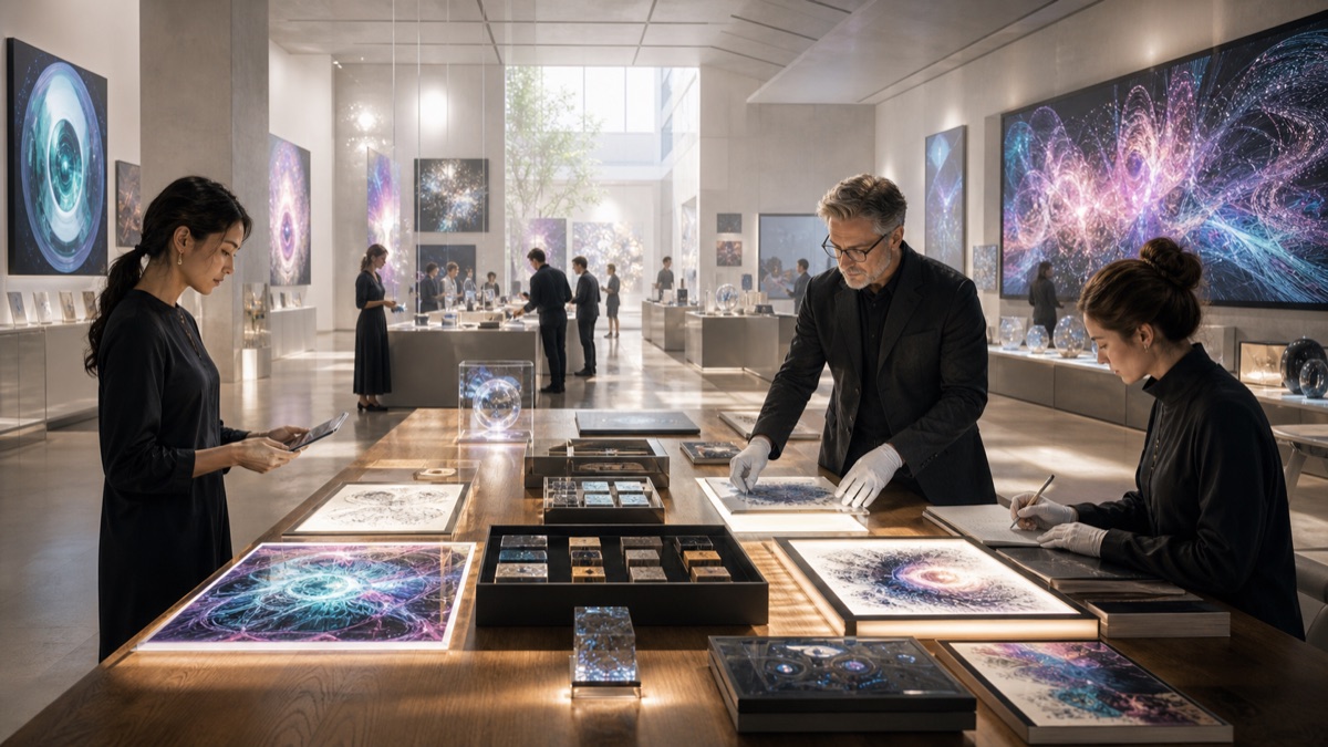 Exchange Curation When Art Is Infinite editorial art for WN Magazine