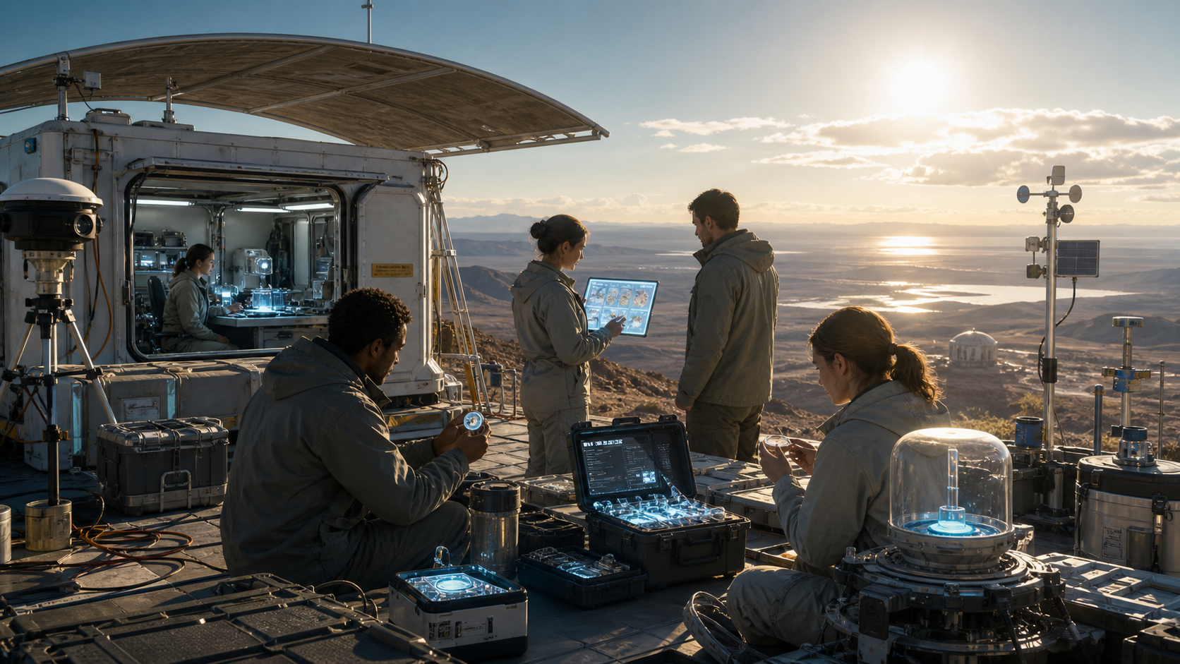 Field Labs at the Edge of the Claim editorial art for WN Magazine