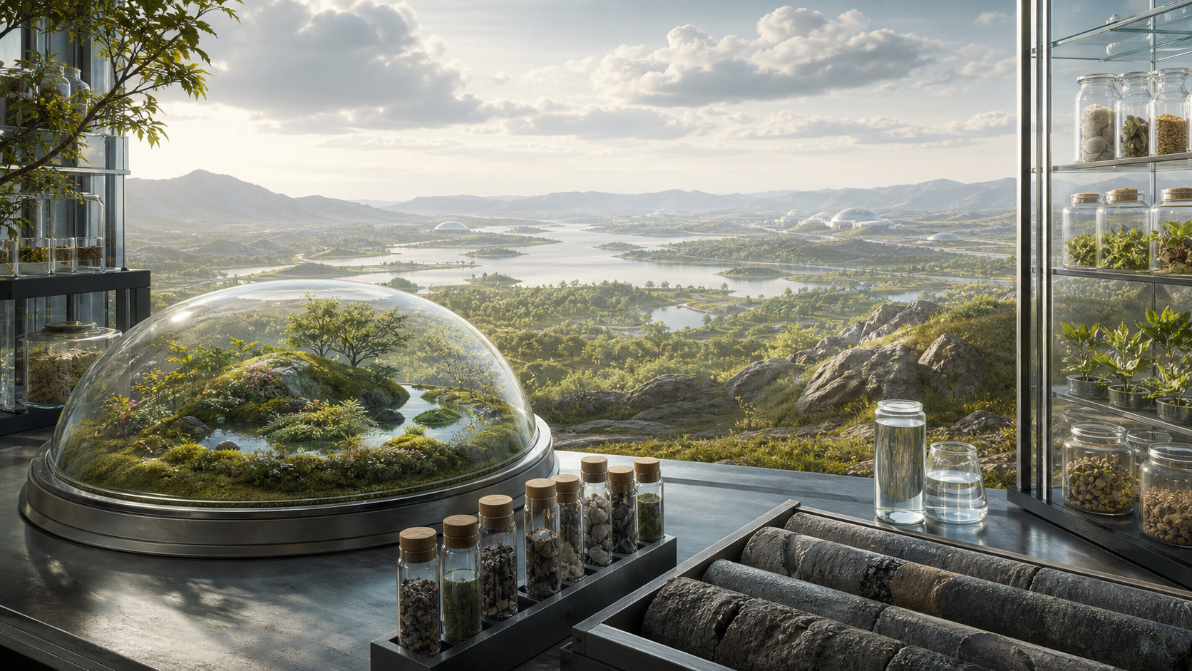 Geological Patience for Terraforming editorial art for WN Magazine