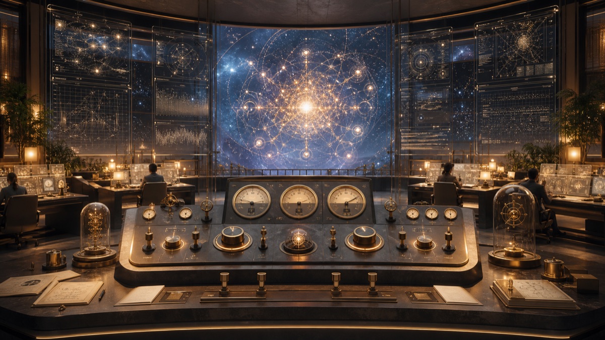 Human-Scale Dials for Superintelligence editorial art for WN Magazine