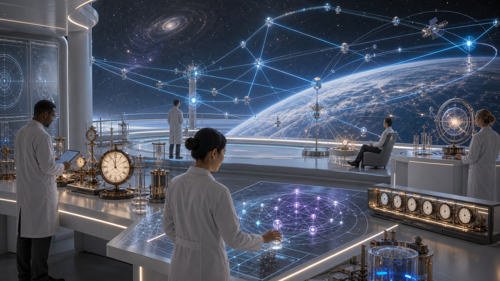 Latency Honesty in Cosmic Networks editorial art showing a latency-honesty pattern for omnipresent or cosmic networking language