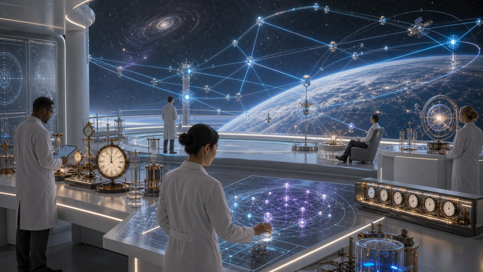 Latency Honesty in Cosmic Networks editorial art showing a latency-honesty pattern for omnipresent or cosmic networking language