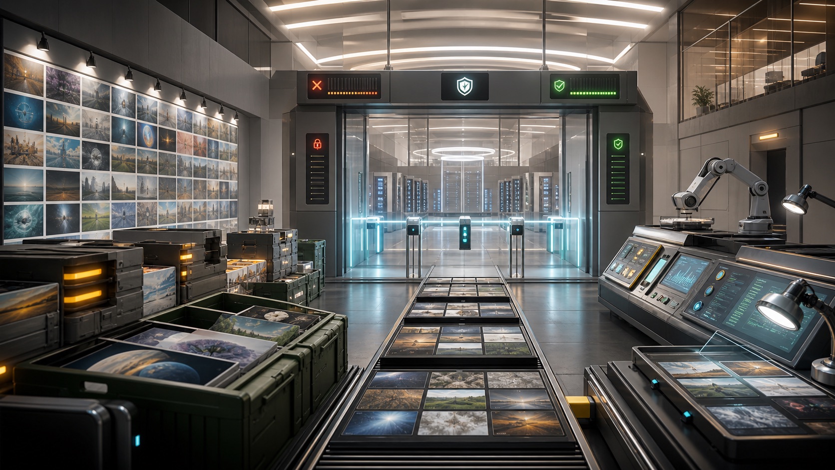 Licensed Corpus Gates Before Training Claims editorial art for WN Magazine