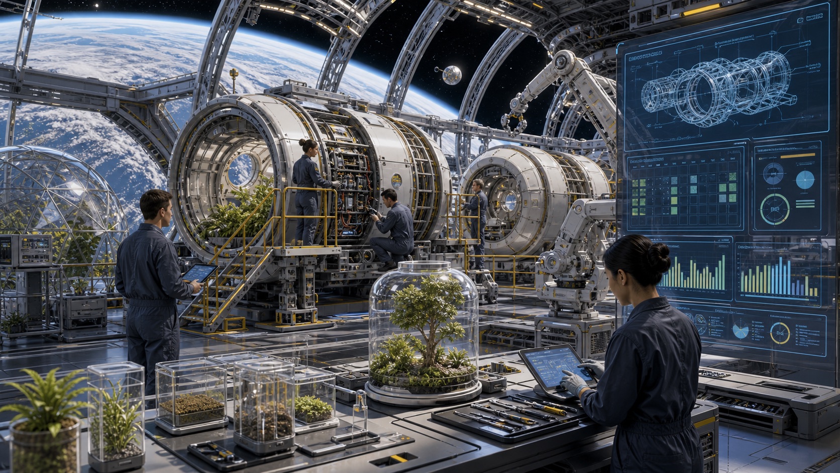 Maintenance Charters for OSTSS Seeds editorial art showing a maintenance charter for Omnipresent Singulitarian Transformer Space Settlement seed concepts