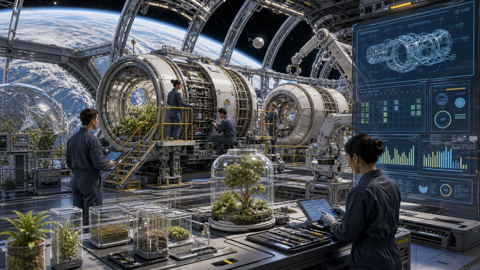 Maintenance Charters for OSTSS Seeds editorial art showing a maintenance charter for Omnipresent Singulitarian Transformer Space Settlement seed concepts