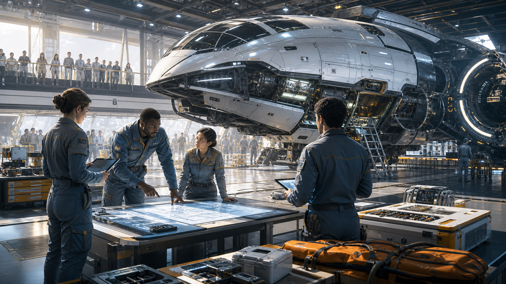 Maintenance Oaths for WN Spaceships editorial art for WN Magazine