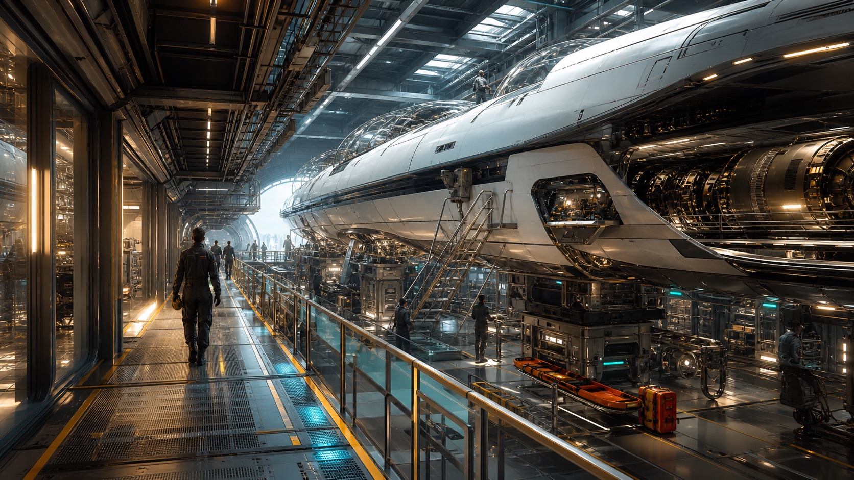 Maintenance Rights for WN Spaceship Concepts editorial art for WN Magazine