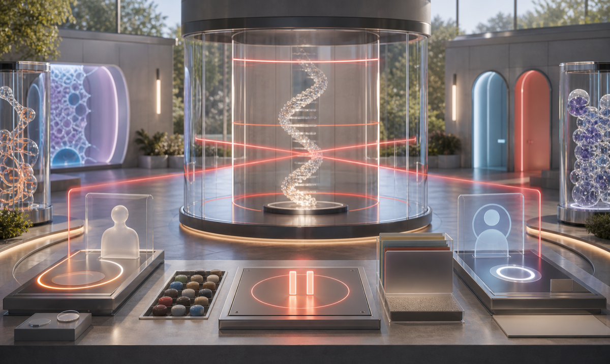 Medical Red Lines for Genome Upgrades editorial art for WN Magazine