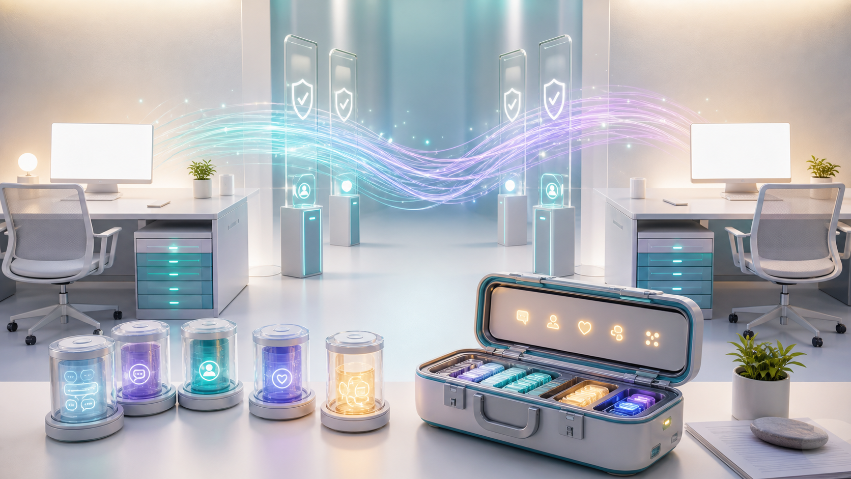 A bright member data workspace with export capsules and portable memory paths.