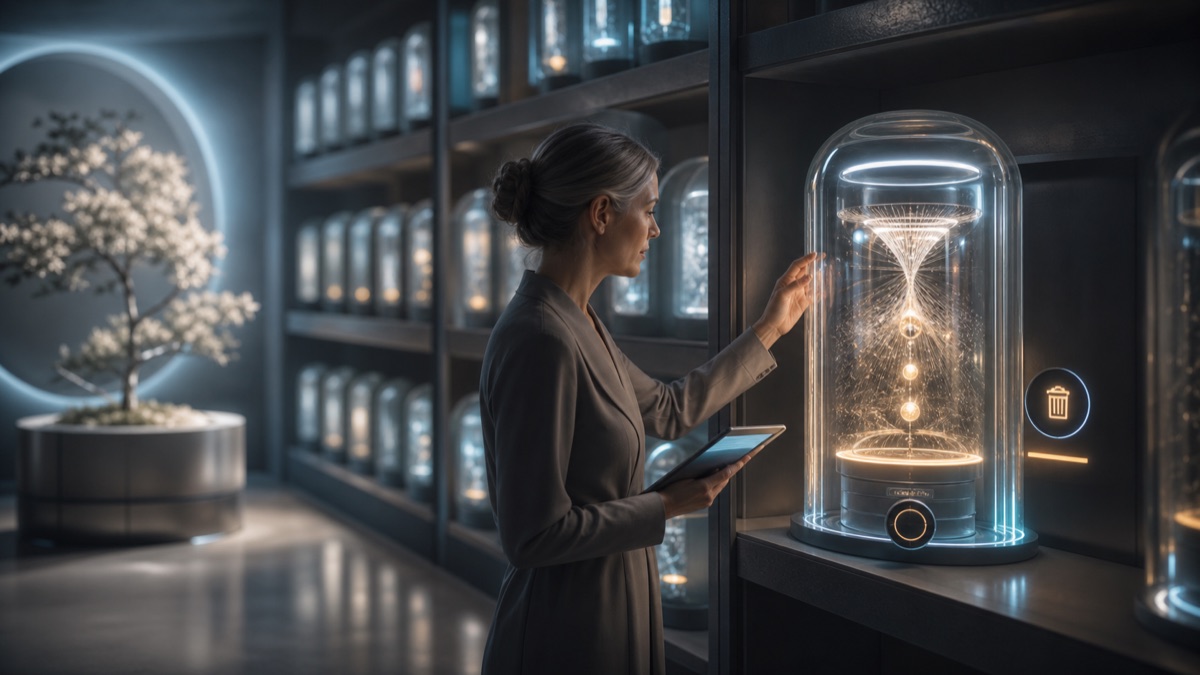 Memory Vaults With Expiry Dates editorial art for WN Magazine