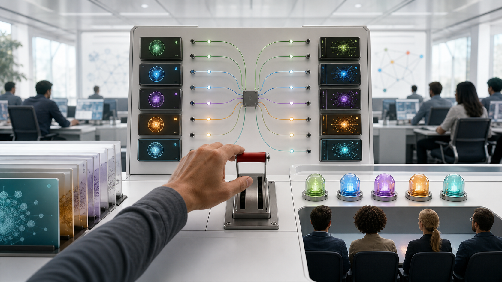 Model Switchboards With Human Pause editorial image for WN Magazine