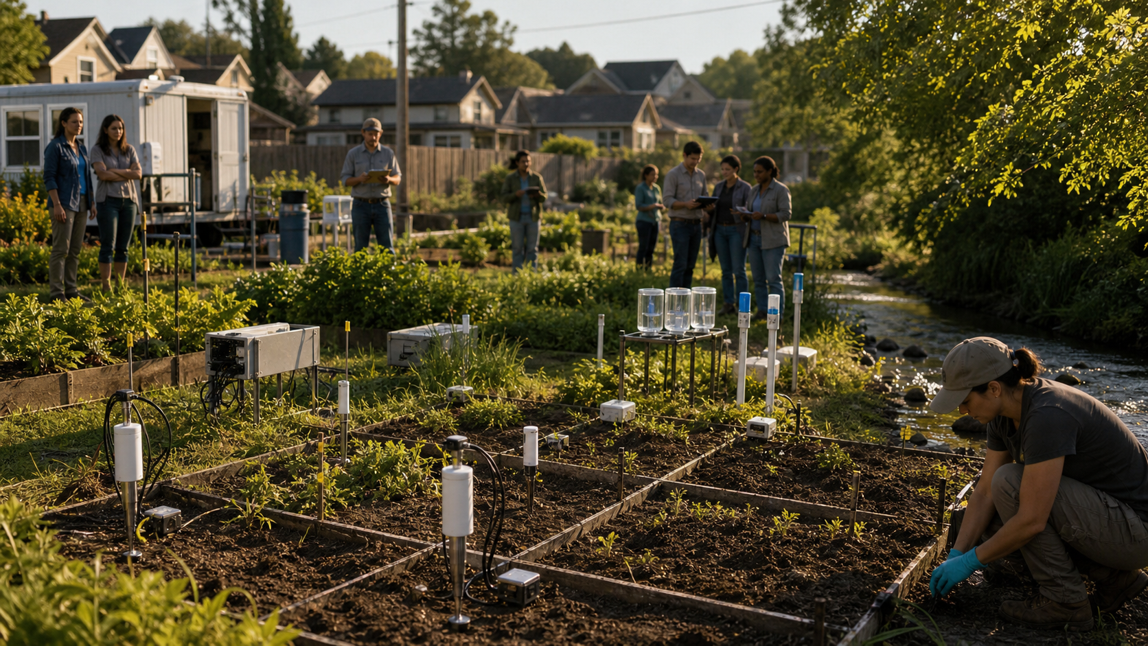 Neighborhood Null Trials Before Terraforming editorial art for WN Magazine