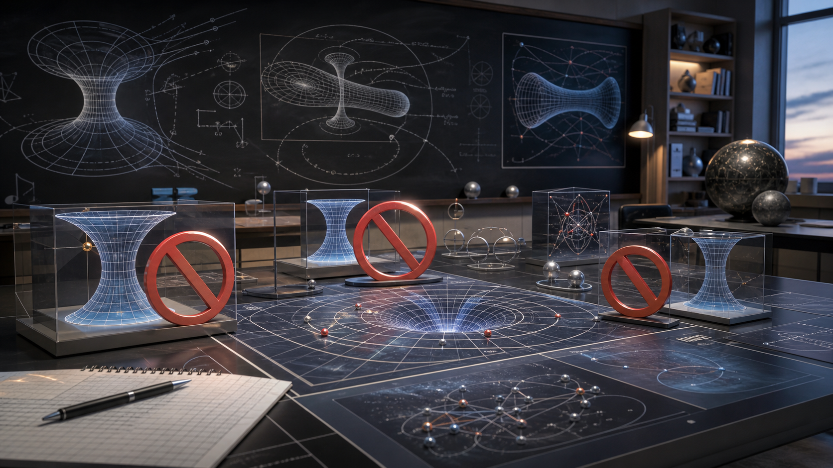 No-Route Labels for Wormhole Maps editorial art for WN Magazine