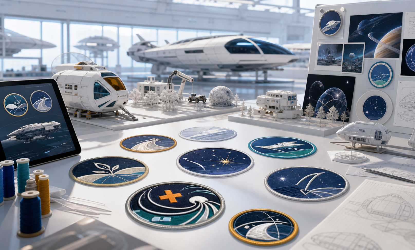 Nonmilitary Mission Patches for WN Spaceships editorial image for WN Magazine