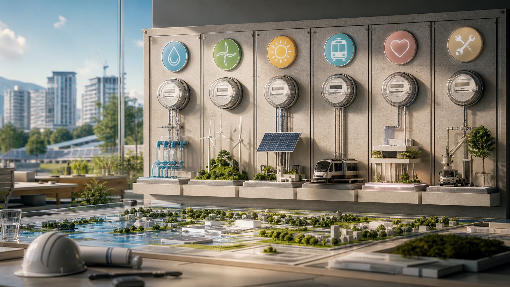 Project Utopia Utility Billboards editorial art for WN Magazine