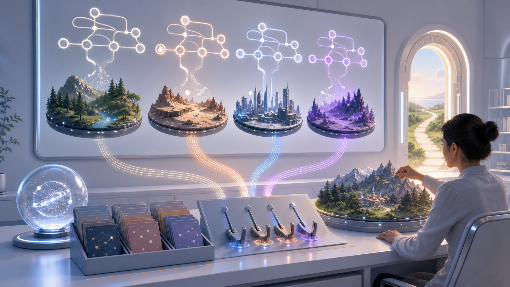 Provenance Switches for Generated Worlds editorial art for WN Magazine