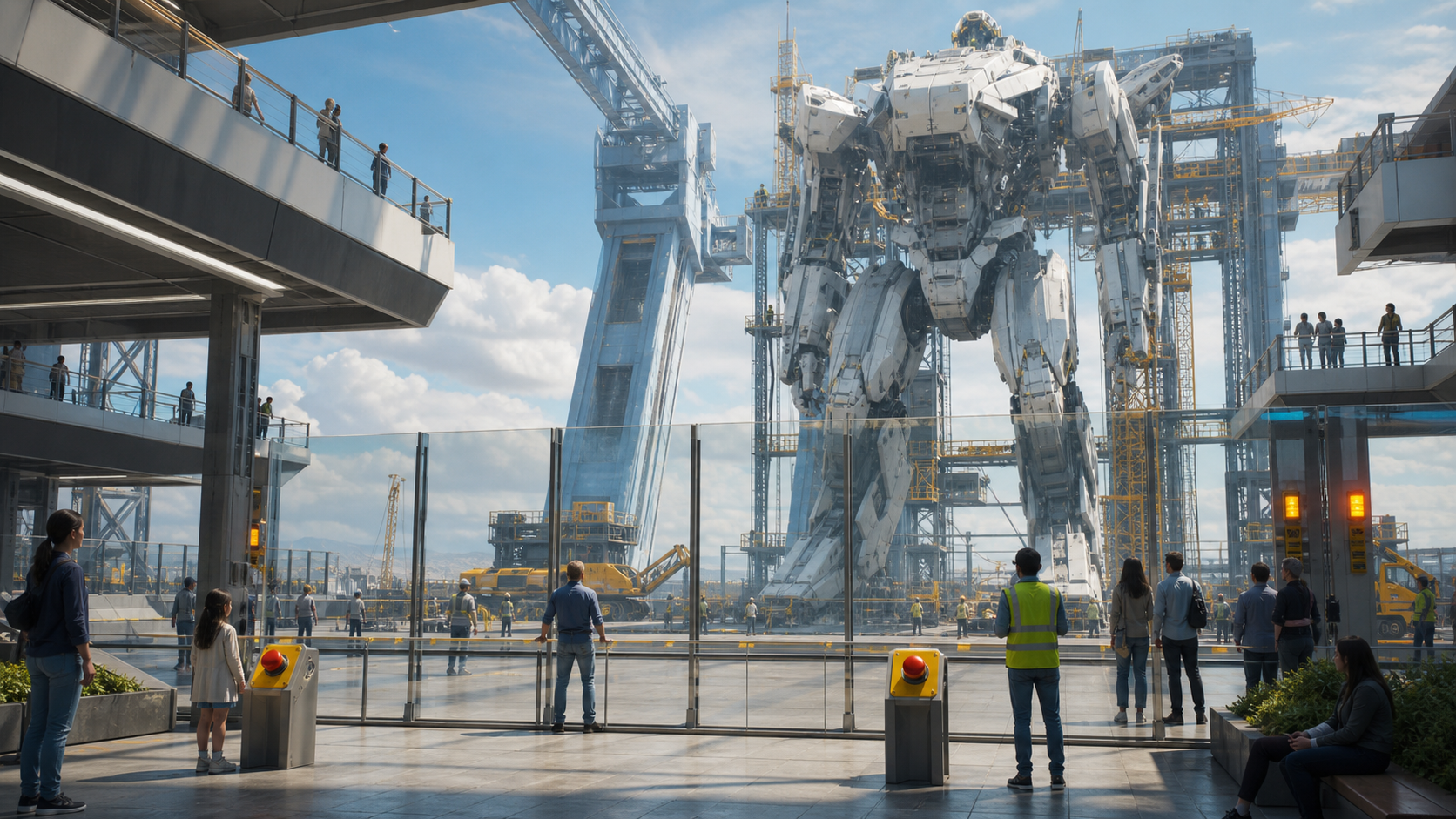 Public Thresholds for Macrobot Construction editorial art for WN Magazine
