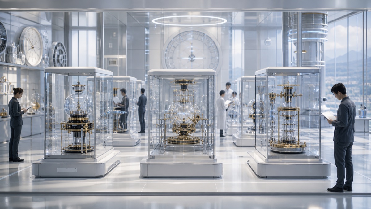 Quantum Clock Custody Rooms editorial art for WN Magazine