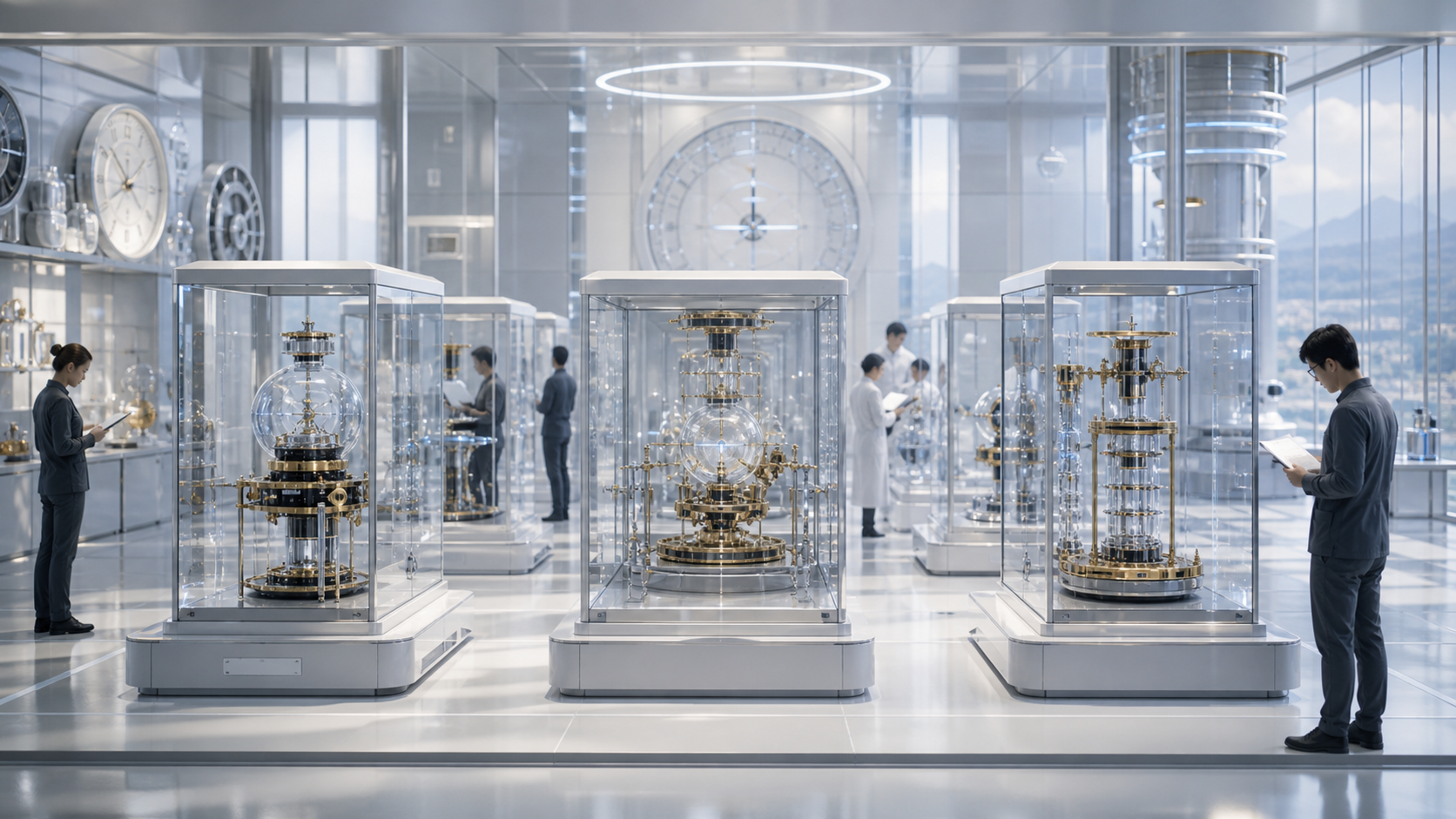 Quantum Clock Custody Rooms editorial art for WN Magazine