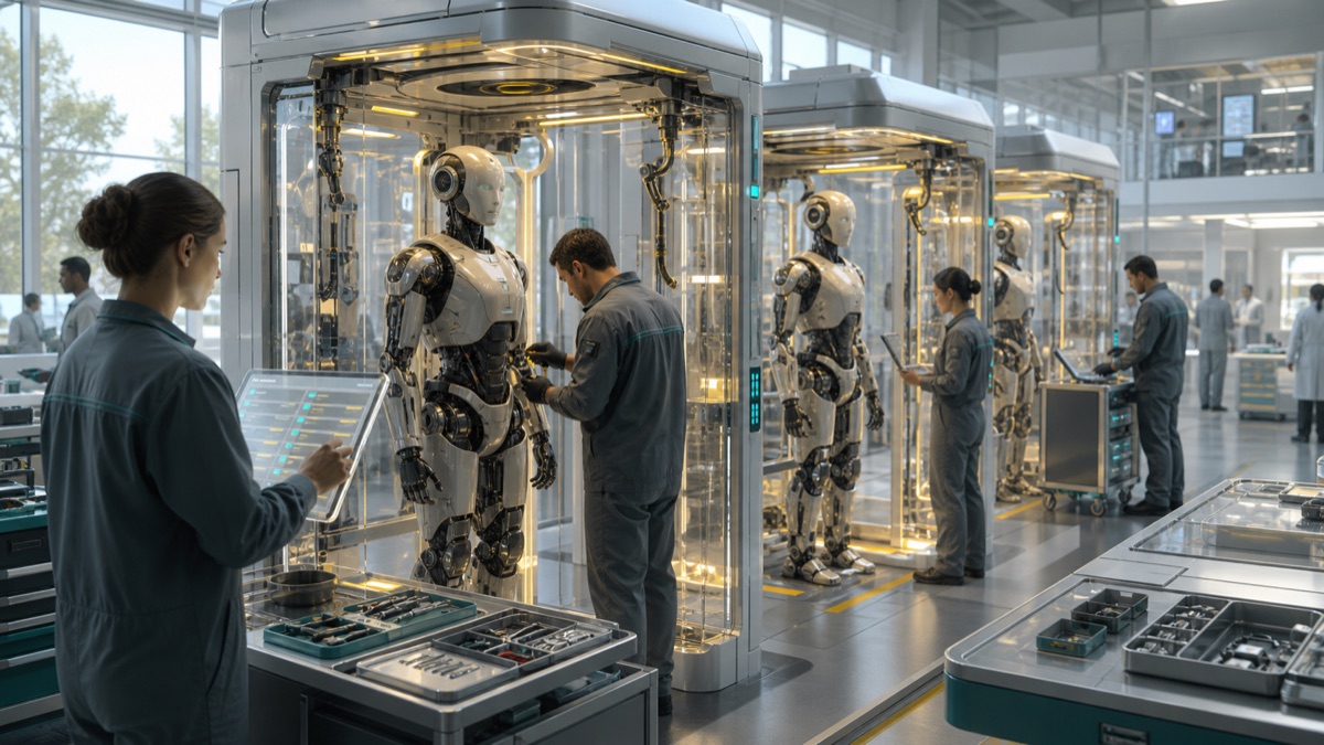 Repair Bays Before Android Helpers editorial art for WN Magazine