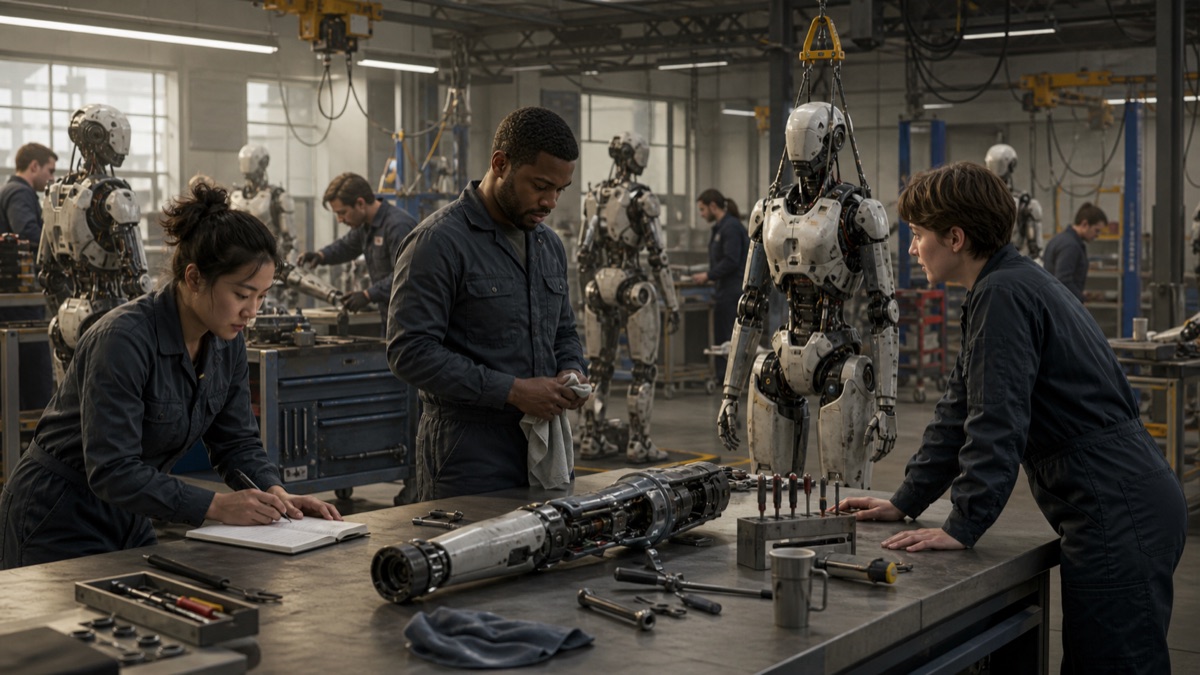 Repair Queues for Android Field Work editorial art for WN Magazine