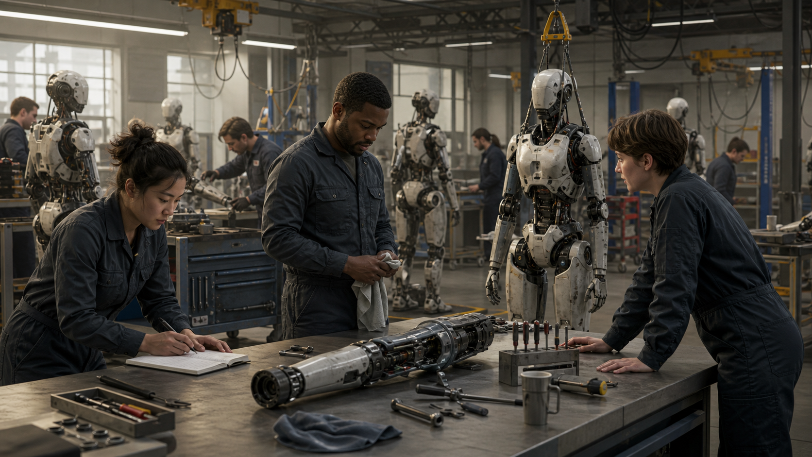 Repair Queues for Android Field Work editorial art for WN Magazine