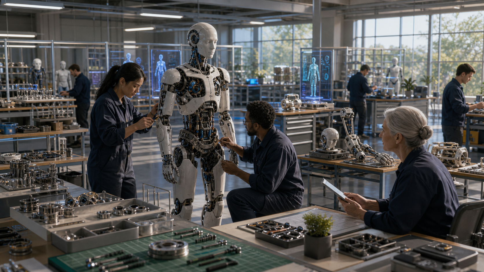 Repair Rights for Android Futures editorial art showing a repair right for android and embodied-automation concepts before deployment language intensifies