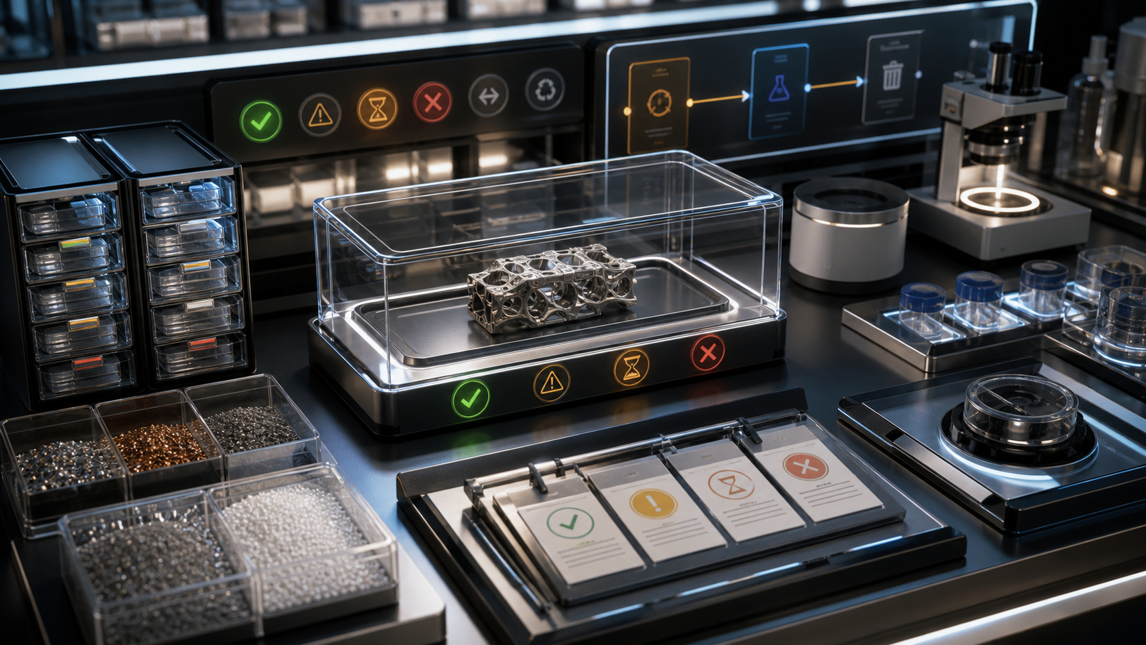 Replicator Output Quarantine Labels editorial art for WN Magazine