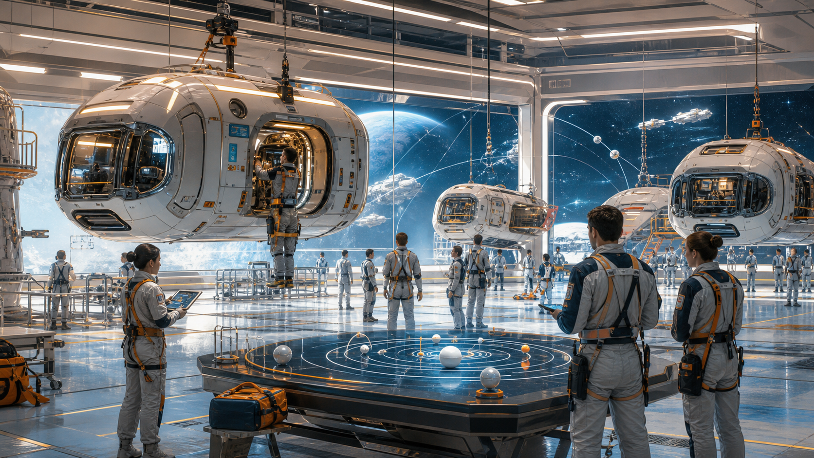 Rescue Drills for Galaxy Fleet Stories editorial art for WN Magazine