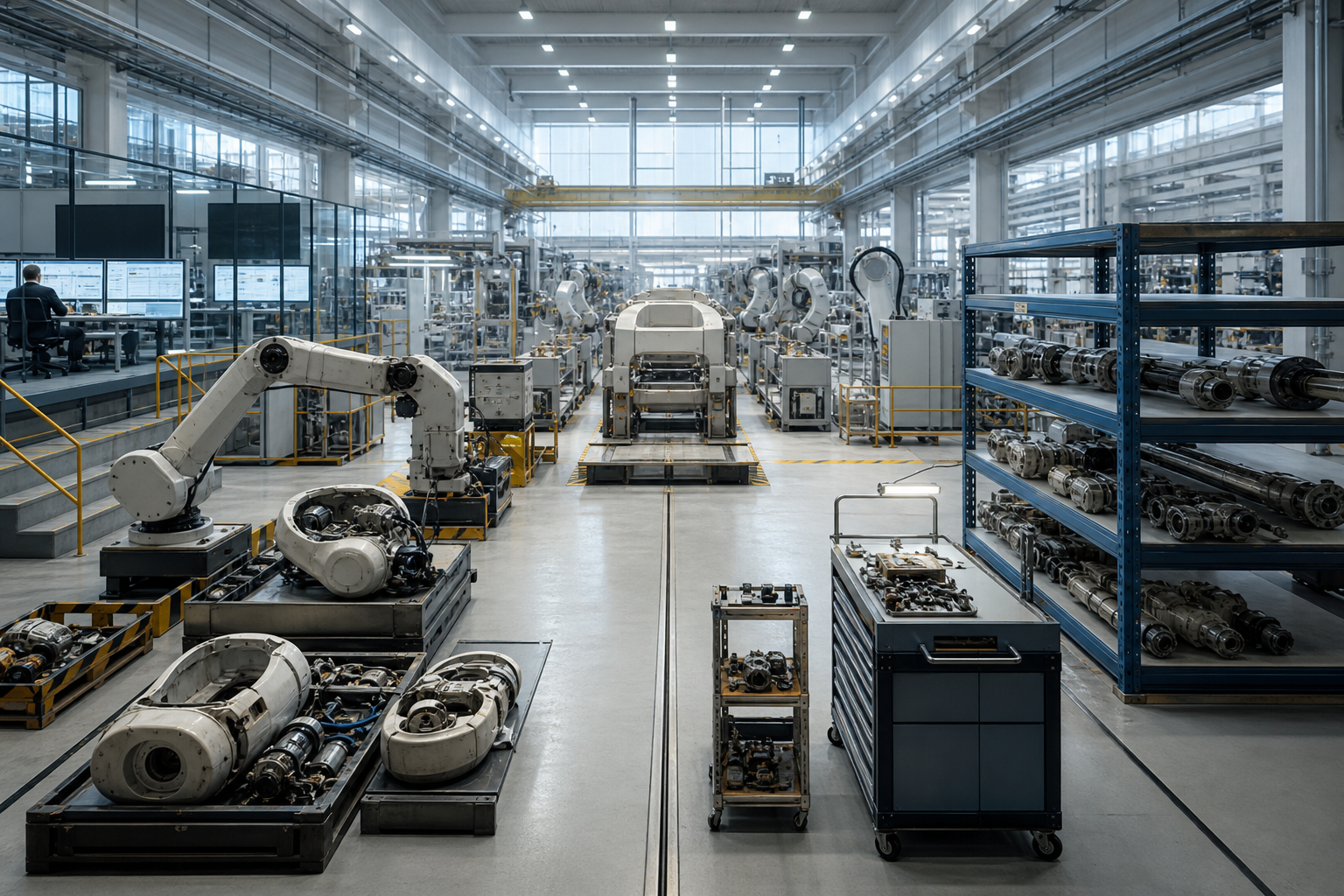 Retirement Plans for Autonomous Factories editorial art for WN Magazine